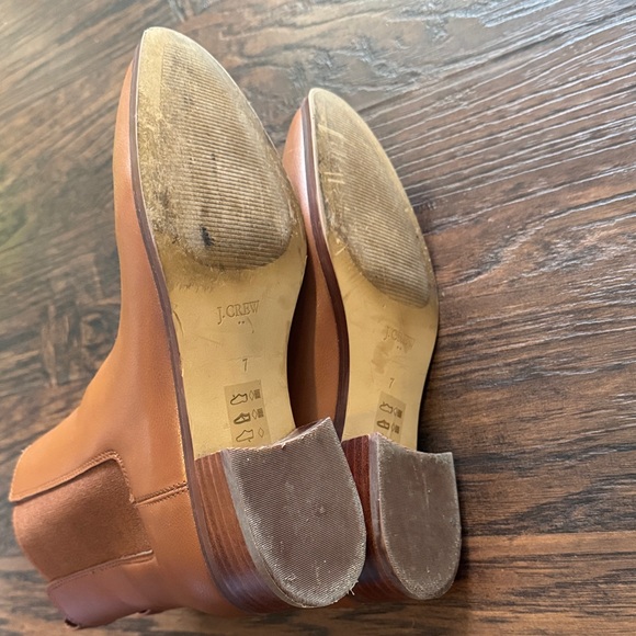 J. Crew Tan Vegan Faux Leather Ankle Boots - Picture 11 of 16